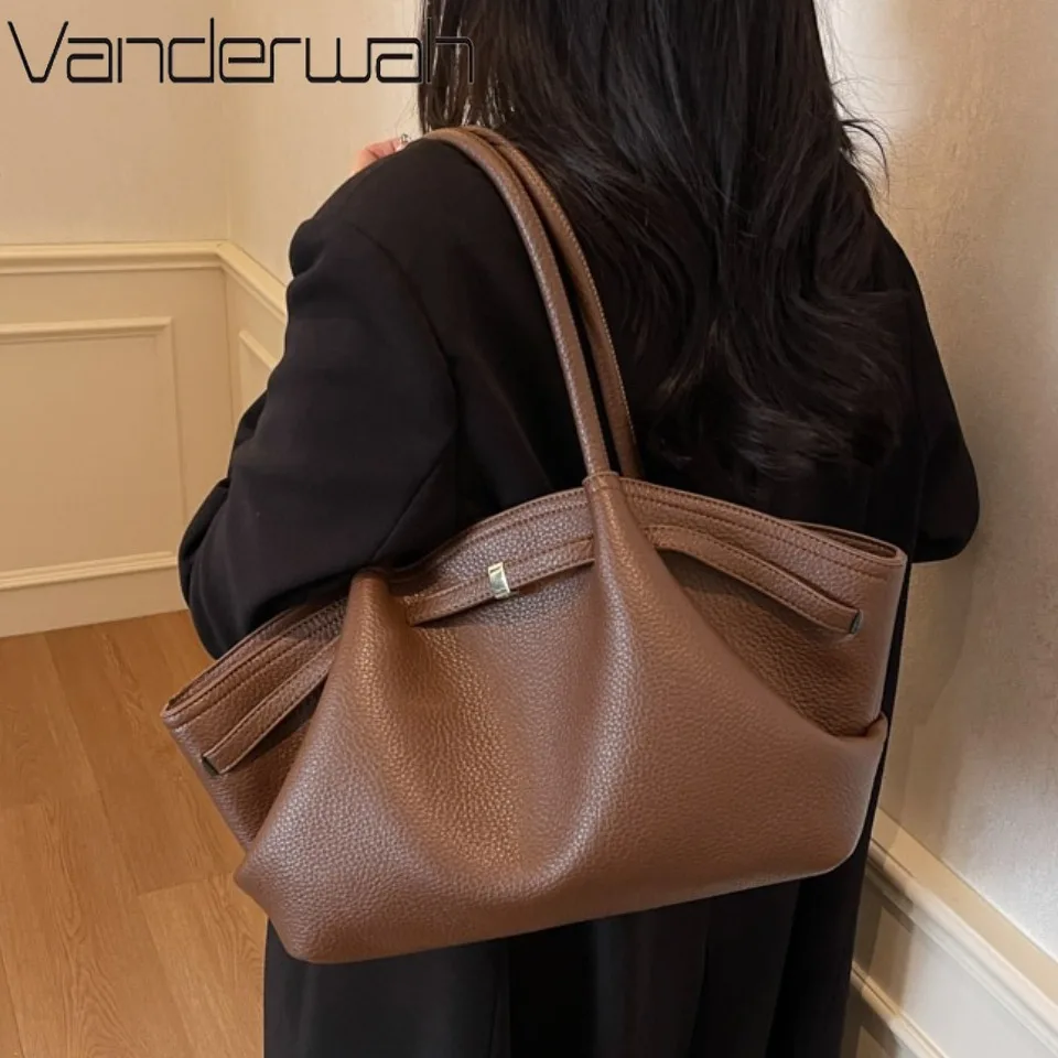 

Winter Style Lychee Pattern Underarm Shoulder Bags for Women Soft Leather Tote Bag Luxury Handbags Women Bags Designer Hot Sac