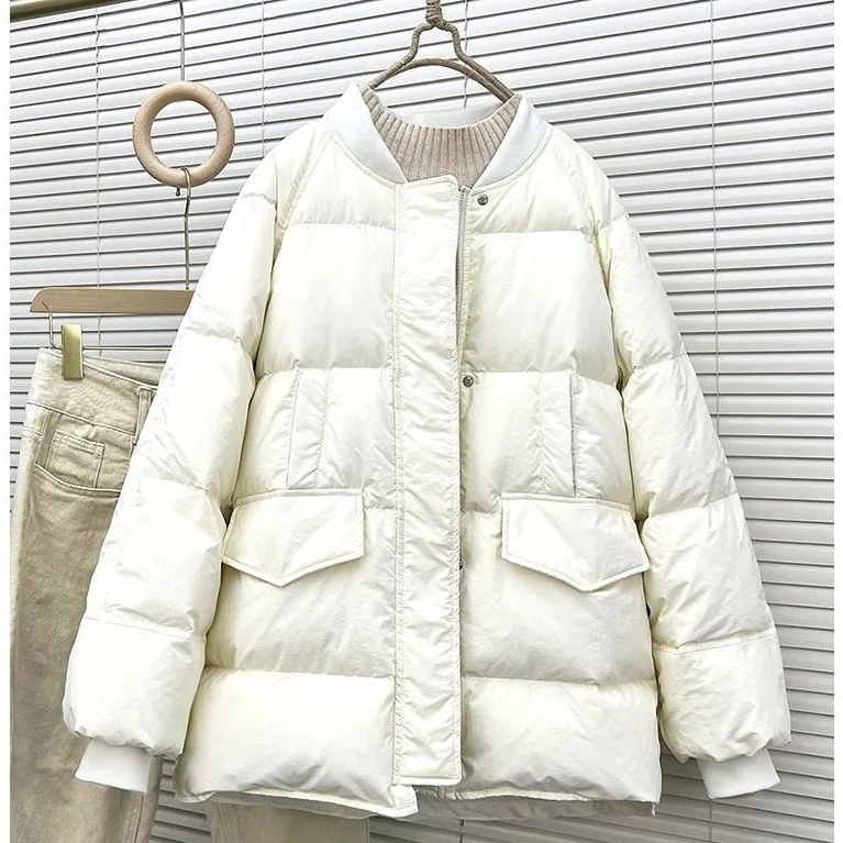 

2026 Зимняя модная хлопковая куртка, женская новая бейсбольная куртка, свободная утолщенная куртка с хлебом, высококачественная повседневная трендовая куртка