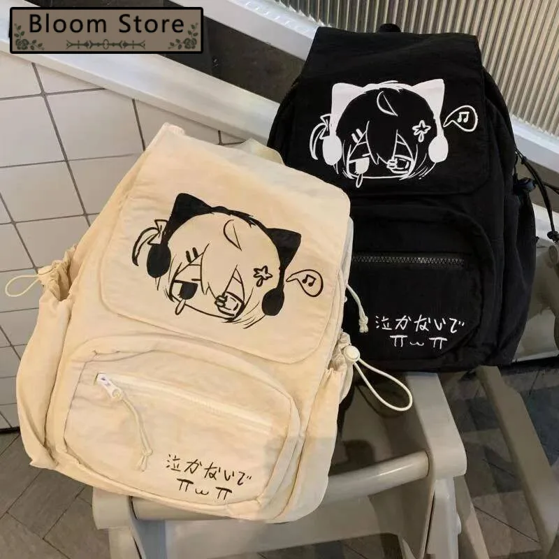 

Japanese Cartoon Casual Girls Backpack All Match Fashion Chic Kawaii Schoolbag Sweet Y2k Aesthetic Preppy Backpacks For Students