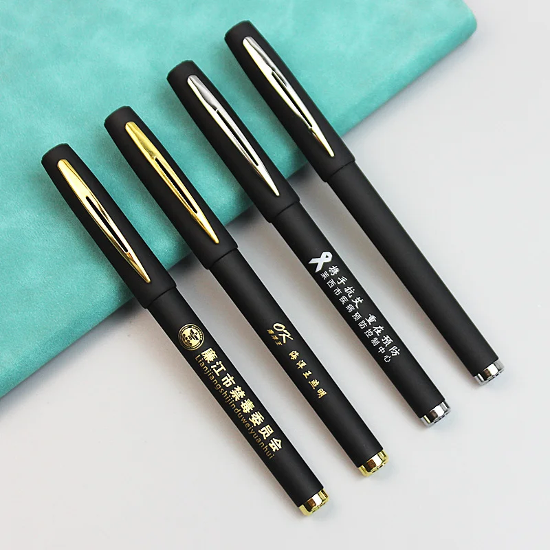 

50 шт. Бесплатные персонализированные гелевые ручки для рекламы бизнеса, 50 шт./лот