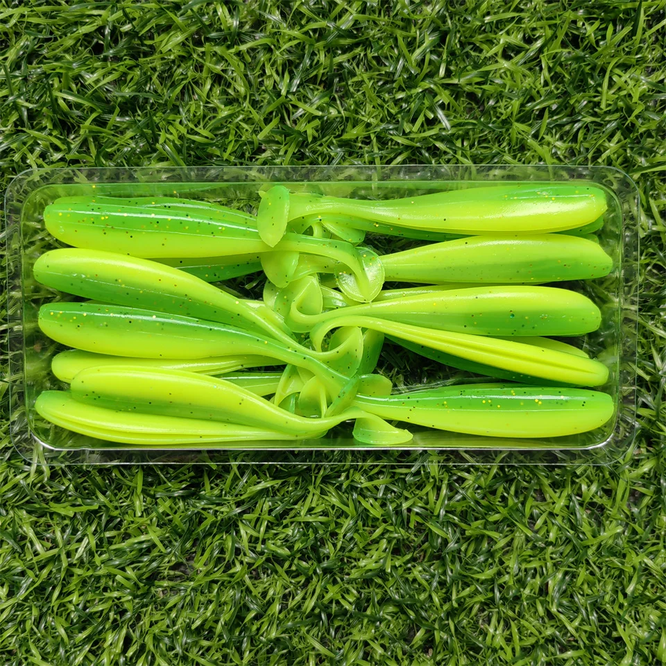 Mukun 20pcs 5cm/5,5 cm/6cm/6,5 cm/7cm t Schwanz Wrom Angeln lockt Weich köder Kunst köder Tackle Jerkbaits Hecht Bass – Detail 12