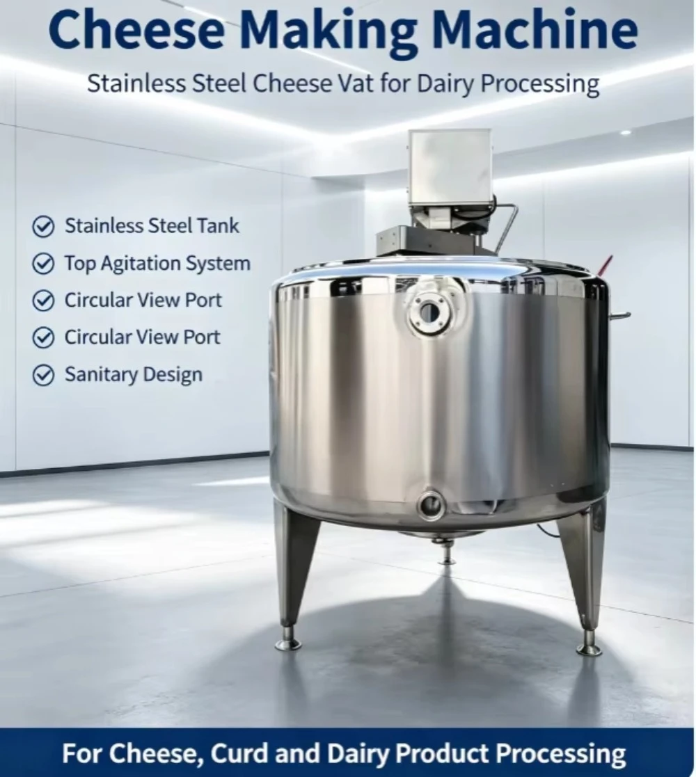 Small Scale Automatic Cheese Production Line Mozzarella & Cottage Cheese Making Processing Machine