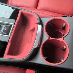 Boîte de rangement centrale de voiture en silicone, porte-gobelet pour Porsche Macan 2022, 2023, 2024, doux, étanche, console centrale, évaluateur