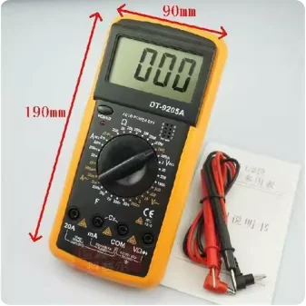 

Цифровой мультиметр DT9205A — автоматический диапазон, высокая точность, с защищенными от ожогов тестовыми проводами ​