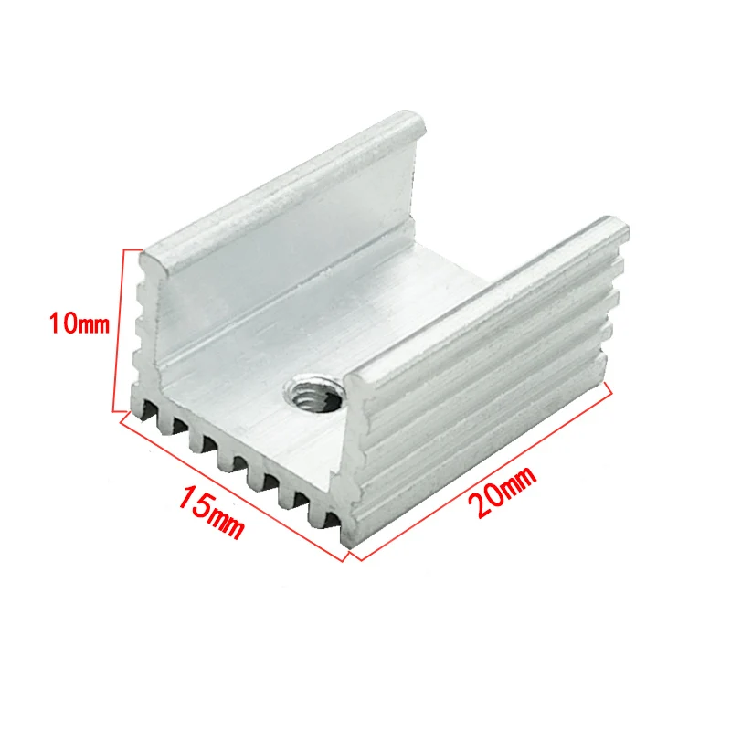 10 pz Dissipatore di Calore Transistor Radiatore TO220 Dispositivo di Raffreddamento 20*15*10 MM