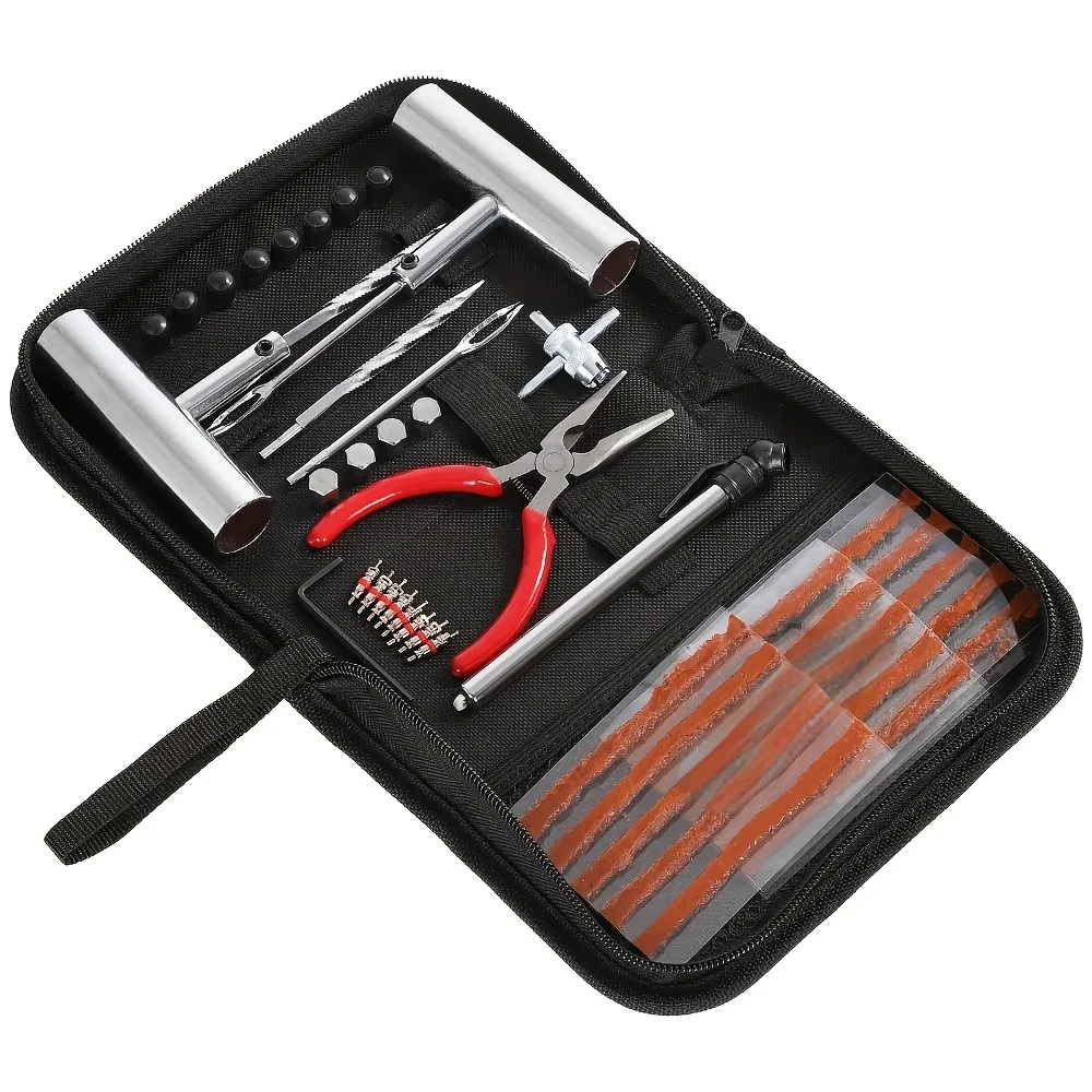 

Car Tire Repair Tool Set for Patching Punctures, Car Emergency Tools for Motorcycles, Trucks, Tractor, Trailers, RVs, SUVs, ATVs