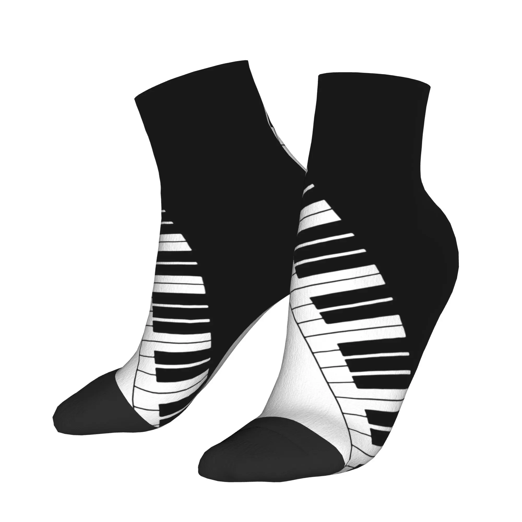 البيانو لوحة المفاتيح النوتات الموسيقية الكاحل الجوارب Harajuku عالية الجودة الجوارب غير رسمية الربيع سكيت تصميم مكافحة العرق جورب للرجال