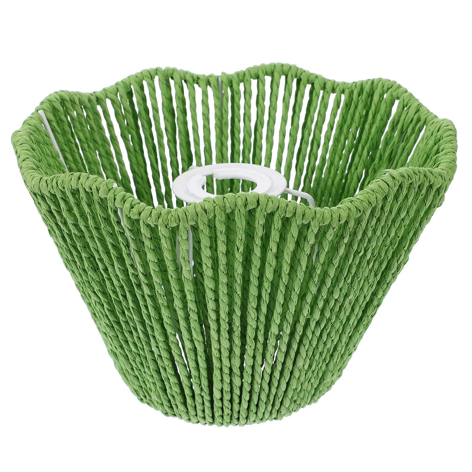Paper Rope Woven Lampshade Sturdy Iron Paper String Material Easy Install Decorative Pendant Lamp Shade for Indoor Light Cover