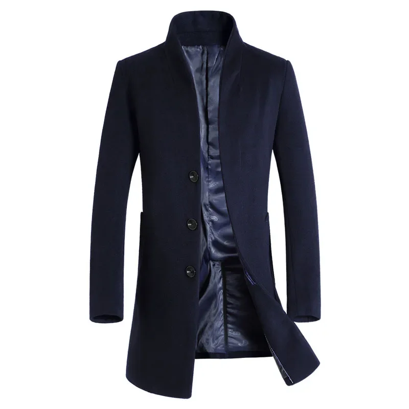 MRMT 2025 Brand Autumn Men's Jackets Wool In The Long Overcoat for Male Youth Leisure Slim Wool Woolen Cloth Coat Clothing