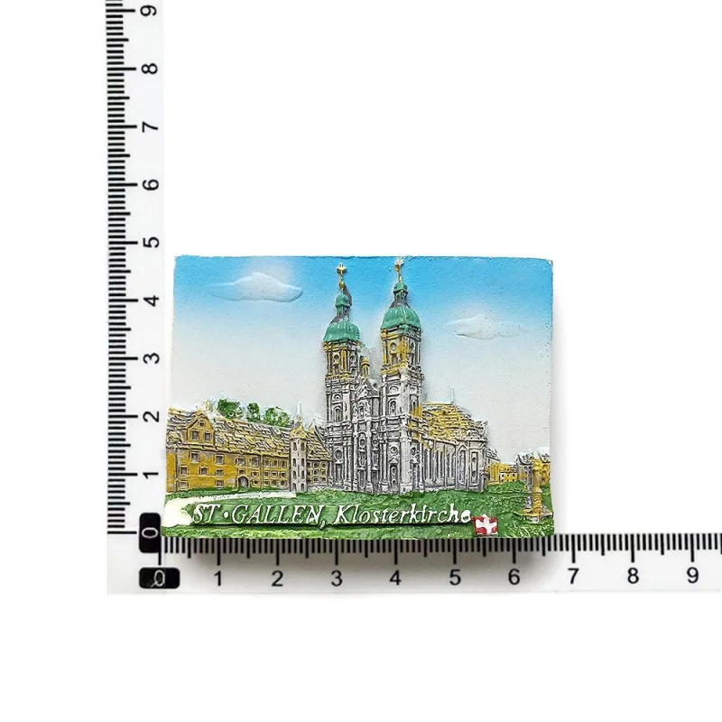 مقلد السويسري سانت غالين الدير الكنيسة المغناطيسي مغناطيس الثلاجة تذكارية سياحية ديكور المنزل #6
