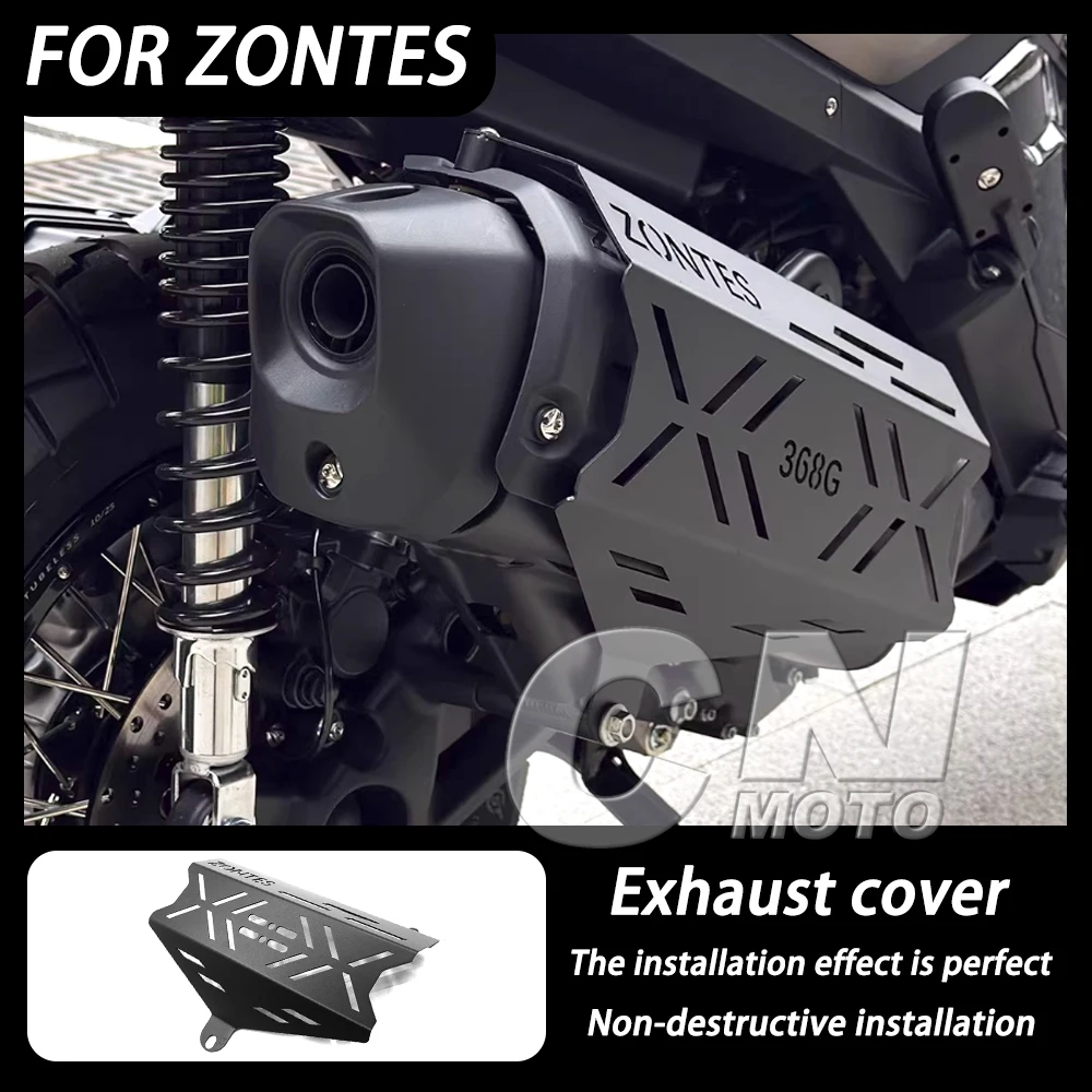 

Motorcycle Modification Exhaust Pipe Protective Cover Muffler Anti-fall Cover Anti-scalding Plate FOR ZONTES 368G 368-G 2026