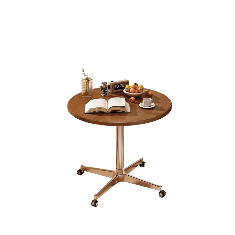 Lifting movable dining table, dual-purpose household small apartment multi-functional desk
