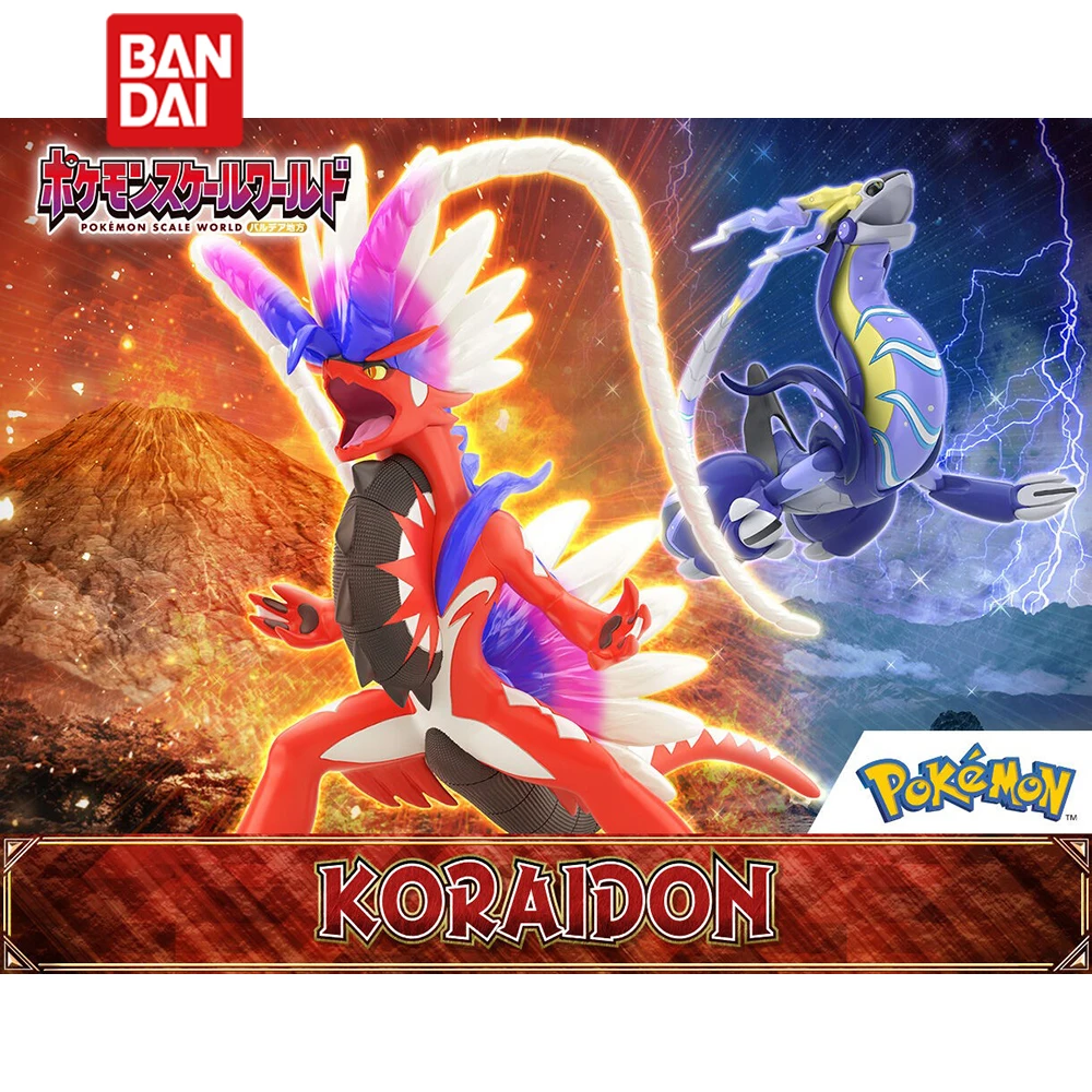 

IN Stock Original Bandai Pokemon Scale World Koraidon Paldea Region Shokugan Kawaii Anime Figure Model Toy Collectible Gift 16Cm