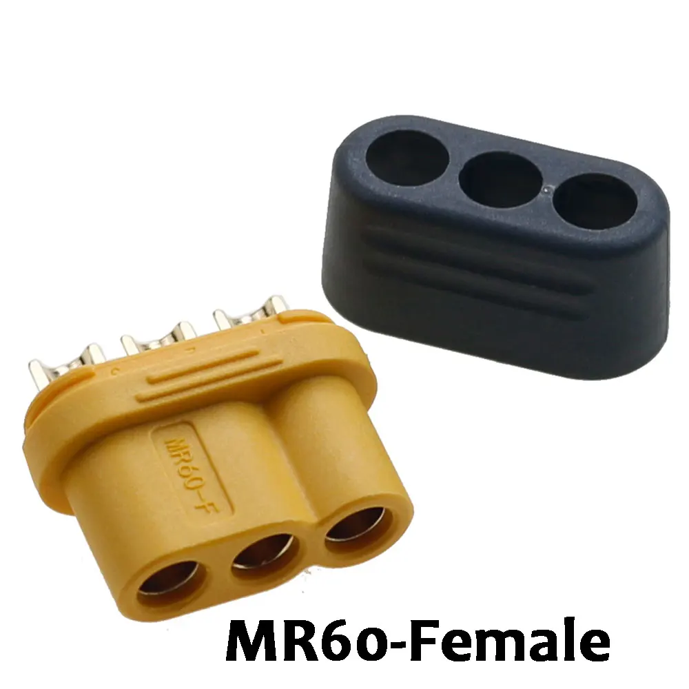 2/5/10 Pair MR60 Male Female Plug With Protector Sheathed Cover 3.5mm 3 core Connector T Type plug Connector