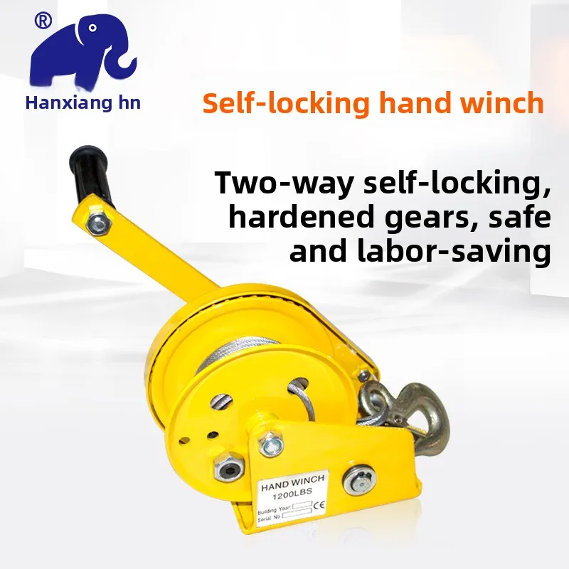 

Two-Way Self-Locking Brake Manual Winch - Portable Winch for Car & Home Traction