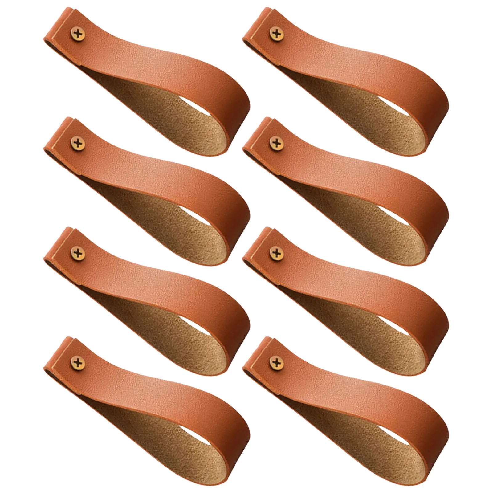 8Pcs Wall Mounted Curtain Rod Holders Faux Strap Hooks Bathroom Kitchen Bedroom Boho Towel Clothes Organizer view 5
