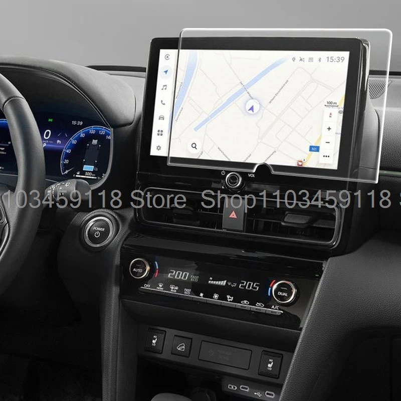 زجاج مقسى لسيارة Toyota GR YARIS 2024 2025 10.5 بوصة راديو المعلومات والترفيه LCD نظام تحديد المواقع شاشة الملاحة ملحقات واقية