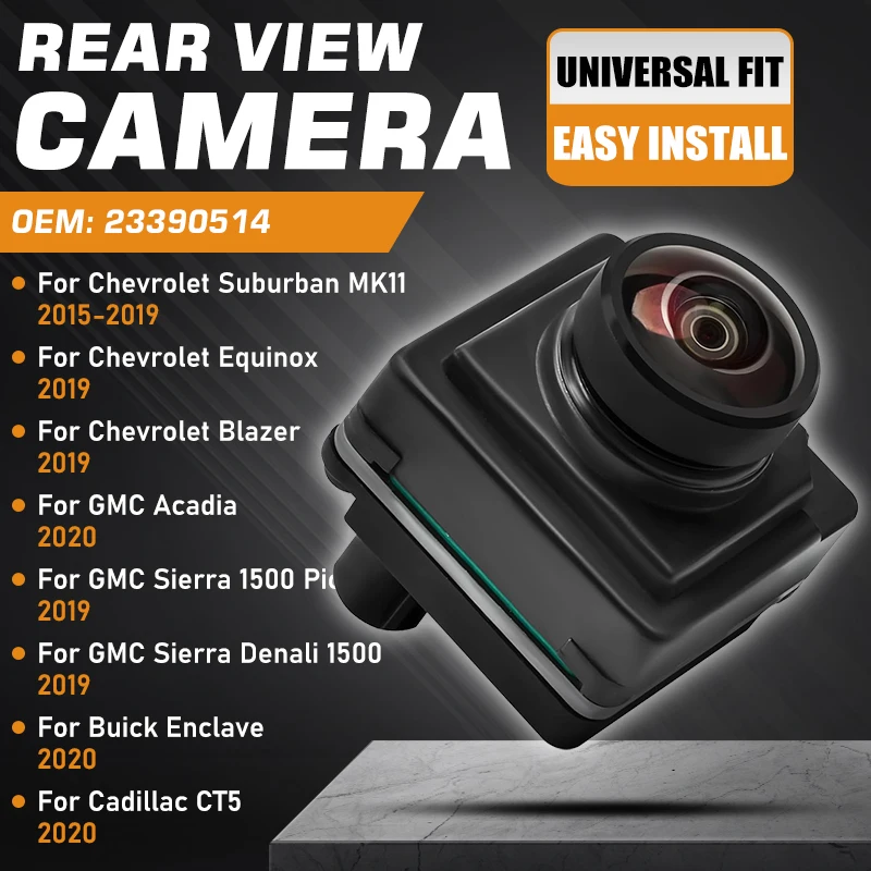 

Car Rear View Camera For GMC Sierra Acadia Chevrolet Silverado Equinox Blazer Backup Camera Cadillac CT5 Buick Enclave 23390514