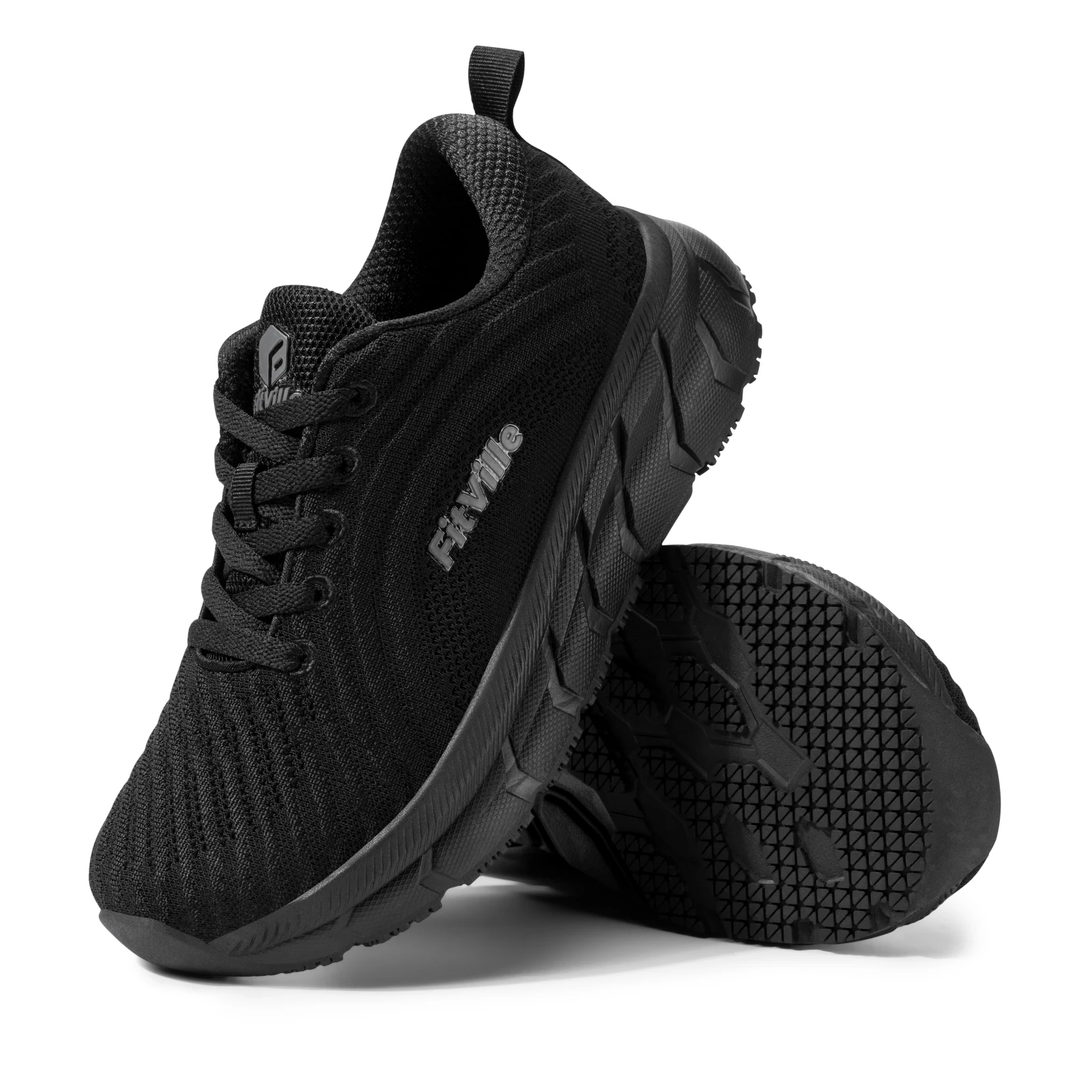 FitVille Box-Schuhe mit breiter Zehenpartie für Herren, gepolstert, gut extra breit, rutschfest, breit, leicht, atmungsaktiv, Laufschuhe – Detail 18