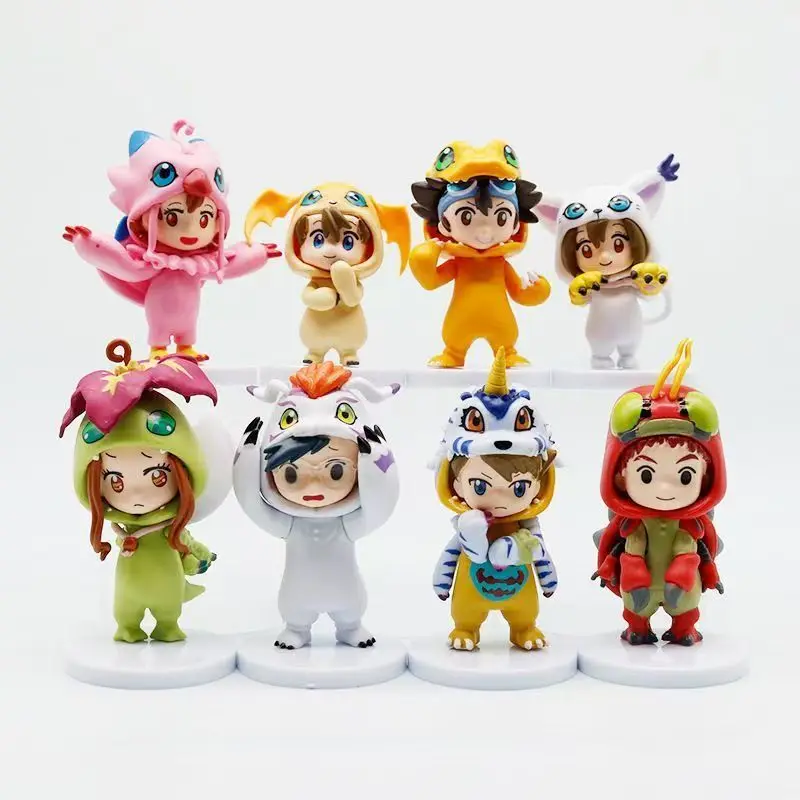 

Набор фигурок Digimon Adventure, 8 шт., версия Chibi Cosplay Коллекционная фигурка Тай Ягами из ПВХ, модель-статуэтка, подарок для фанатов аниме