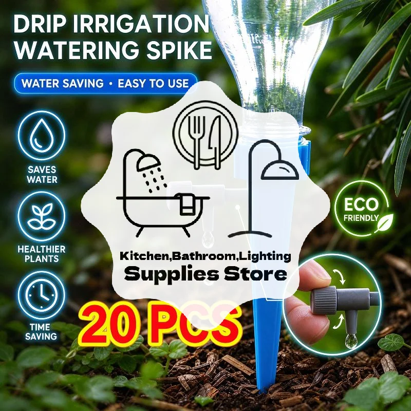 10/20Pcs Automatic Drip Irrigation System Self Watering Spike For Flower Plants Greenhouse Garden Adjustable Auto Water Dripper