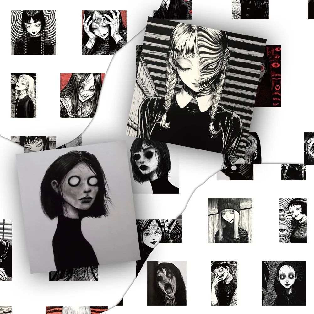 

10/30/50pcs Thriller Anime Girls Cartoon Stickers Horror Decoration Decals DIY Skateboard Helmet Laptop Cool Waterproof Sticker