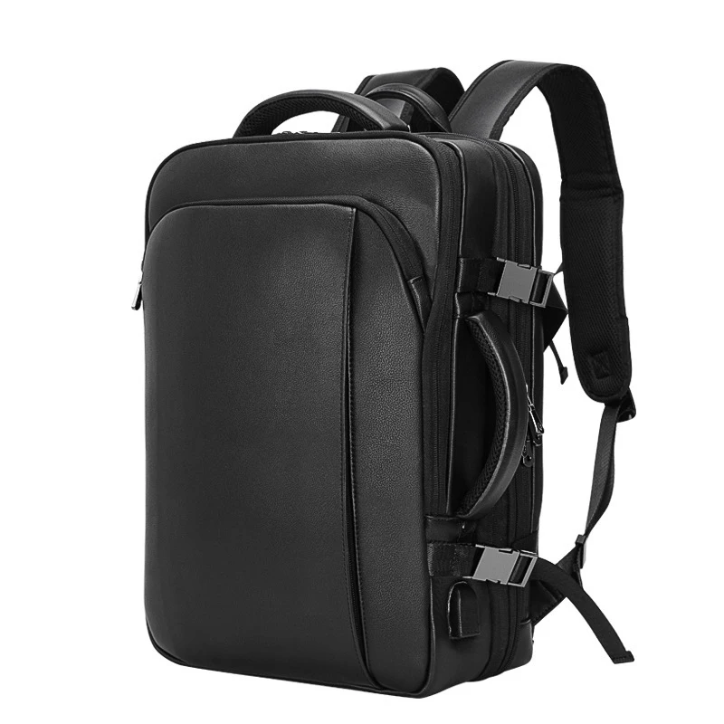 Extra Large  Men's Leather Backpack Bag Big Capcity Travel Handbag Dual Use Cowhide Business Bagpack For Man Male Backpacks