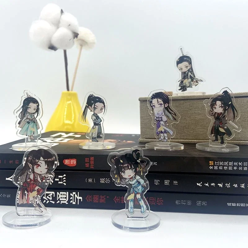 Anime KeyChain Men Self Rescue System of Scum Villains Key Chain Women Shen Qingqiu Plate Desk Decor Luo Binghe Standing Mini