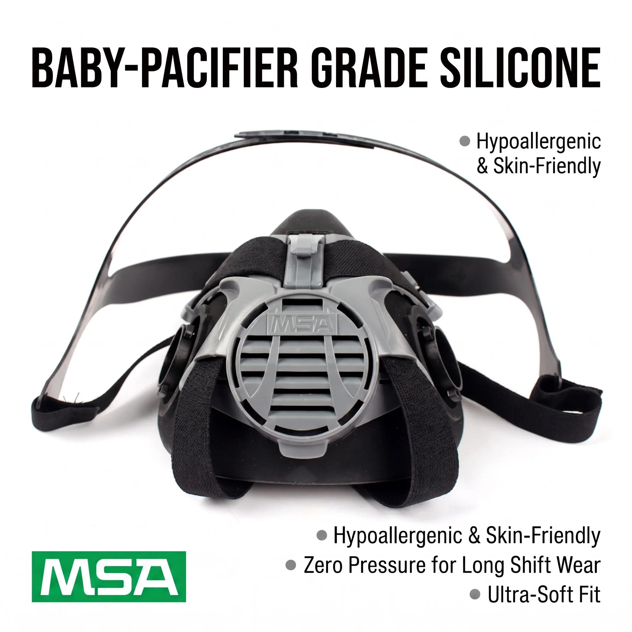 MSA Advantage 420 Silicone Half Mask Respirator Reusable Gas Mask Drop-Down Safety Facepiece Chemical Dust Spray Paint Welding