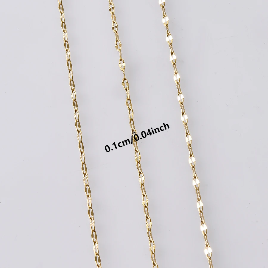 Elegante 45/50/60/70/80/90cm Edelstahl-Lippenketten für Damen und Herren, modische Choker-Halsketten, Schmuck, DIY-Anhänger – Detail 2