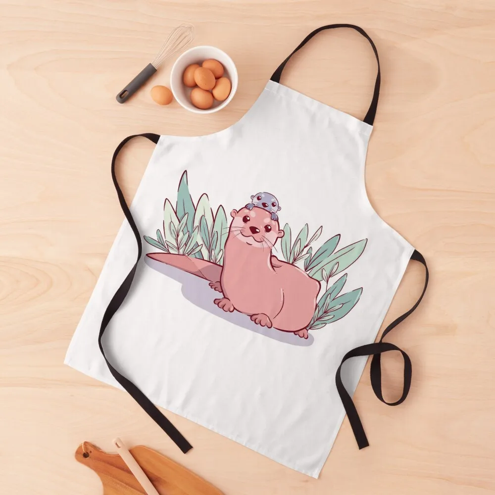 

Otter Mother Apron Kitchen Household Items Camping Apron