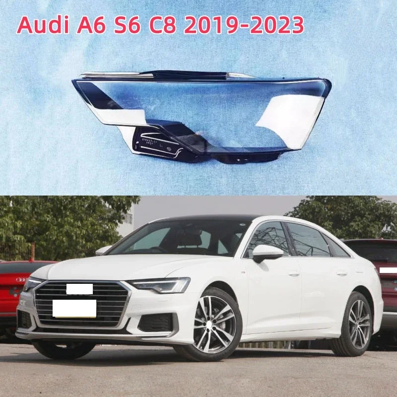 For Audi A6 S6 C8 2019 2020 2021 2022 2023 Car Headlight Shell Headlamp Lens Cover Replace Lamp Shade Headlamp Glass