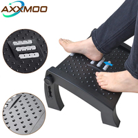 1Pcs Under Desk Foot Rest Ergonomic 6 Height Adjustable with Massage Surface and Roller Foot Stool for Home Office Car Footrest