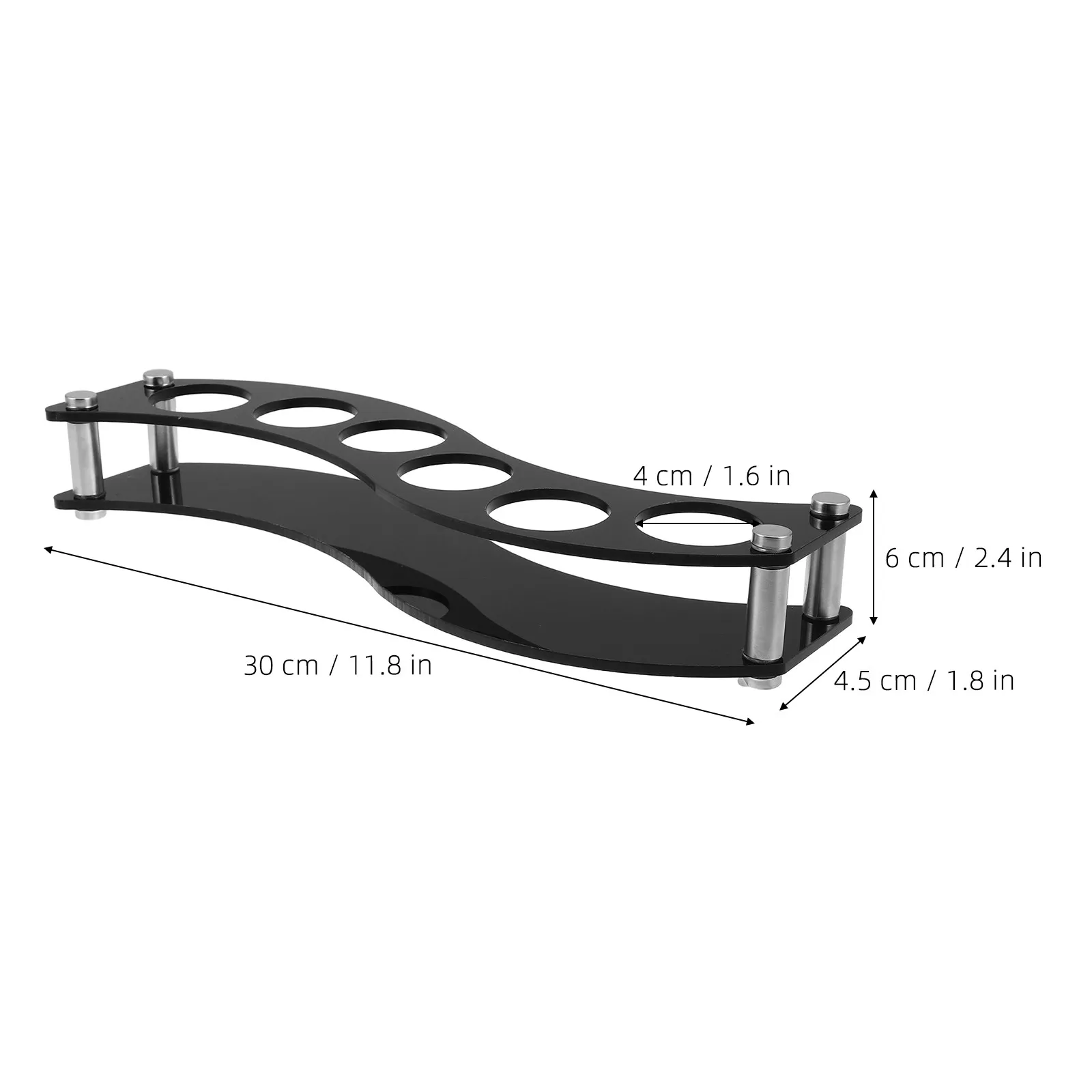 6 Holes Shot Glass Tray Cocktail Holder Display Stable Support Rack for Party Bar Ktv Night Event Drink Organizer Stand