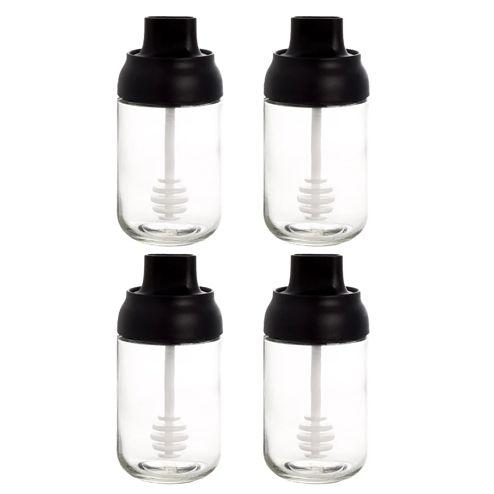 

4 Pcs Spice Seasoning Glass Jar Kitchen Condiment Container Multifunction Honey Pp Storage Pot