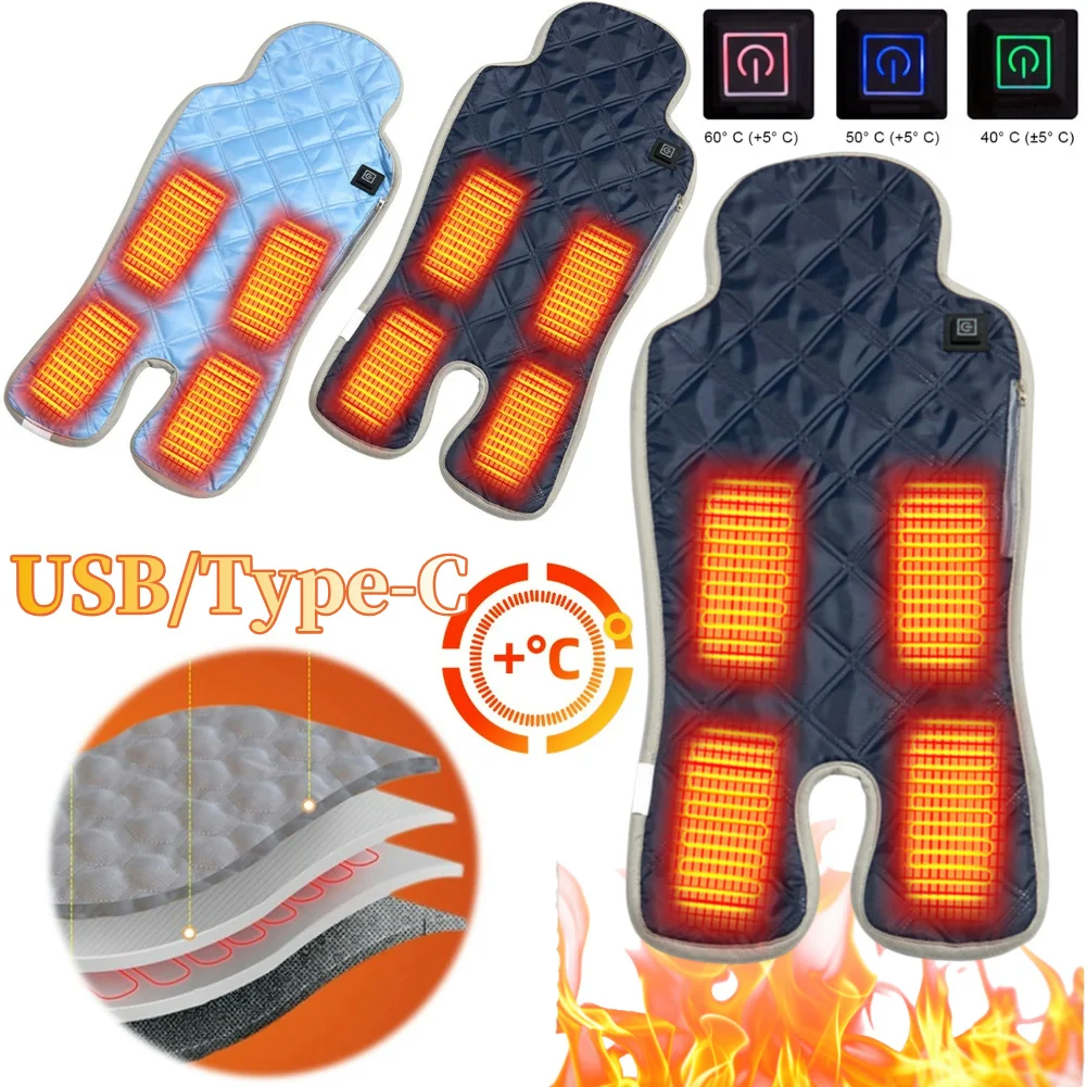 Stroller Heated Chair Pad USB Power Electric Heating Stroller Seat Cushion Waterproof Baby Car Warm Cushion for Baby High Chair