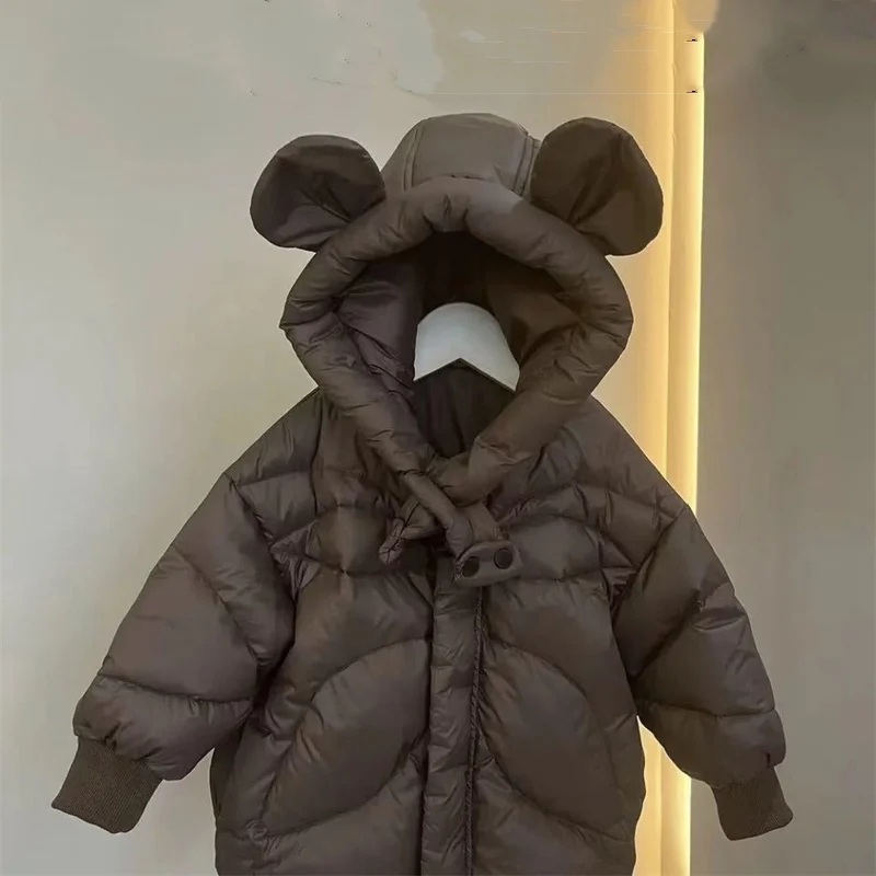 Jaqueta de algodão para meninos, Roupa infantil, Windbreak Outerwear, Engrossar, Quente, Esporte, Presente de Natal, Inverno, Outono, Moda, 2024