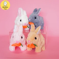 WanWan Toys Electric Plush Toy Rabbit Carrot Rabbit Jumps And Screams Cute Children's Toy Birthday Gift Party Decorations