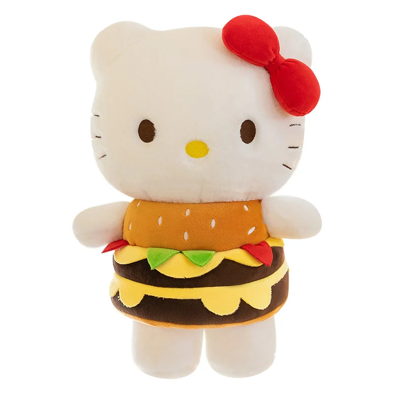 Hello Kitty juguete de peluche estilo hamburguesa lindo animal relleno niños cumpleaños regalo de Navidad para niños al por mayor perfecto para fiesta