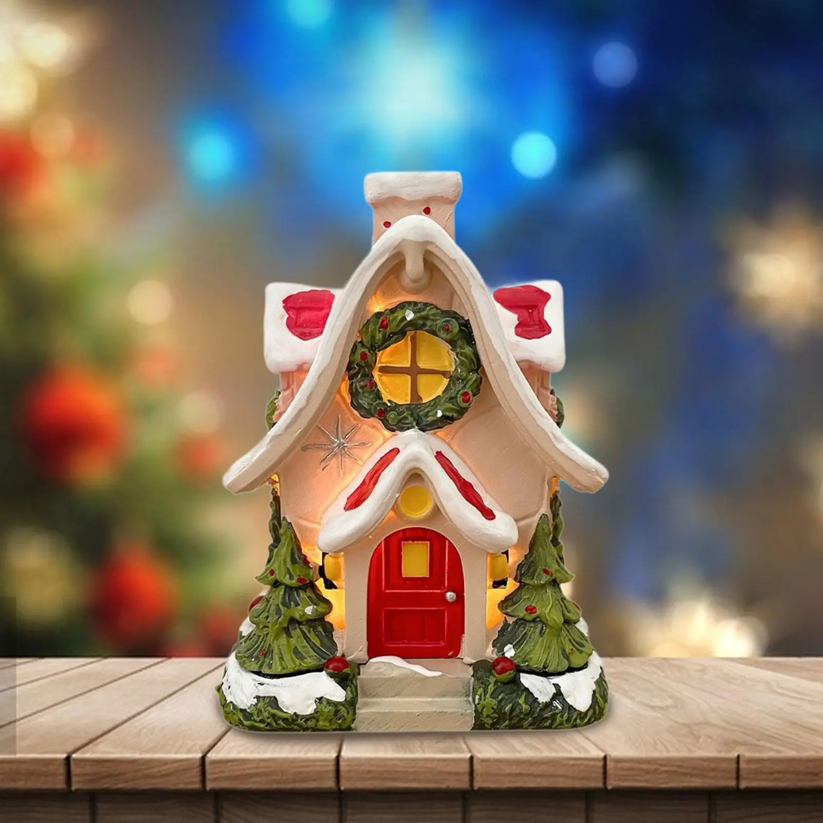 Snow House Incense Burner Resin Ornament Home Fragrance Gift Snow House Sculpture Christmas Decoration for SPA