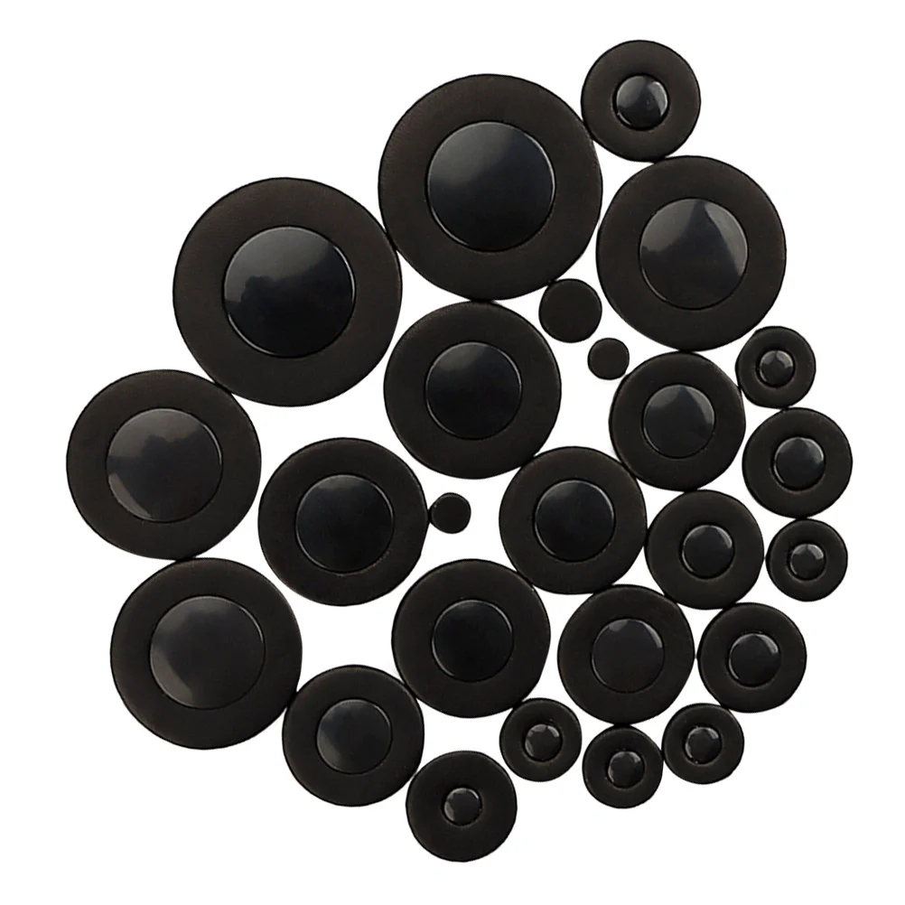 

25Pcs Saxophone Key Pads Set Durable Thickened Faux Replacement Easy Installation Musical Instrument Accessories