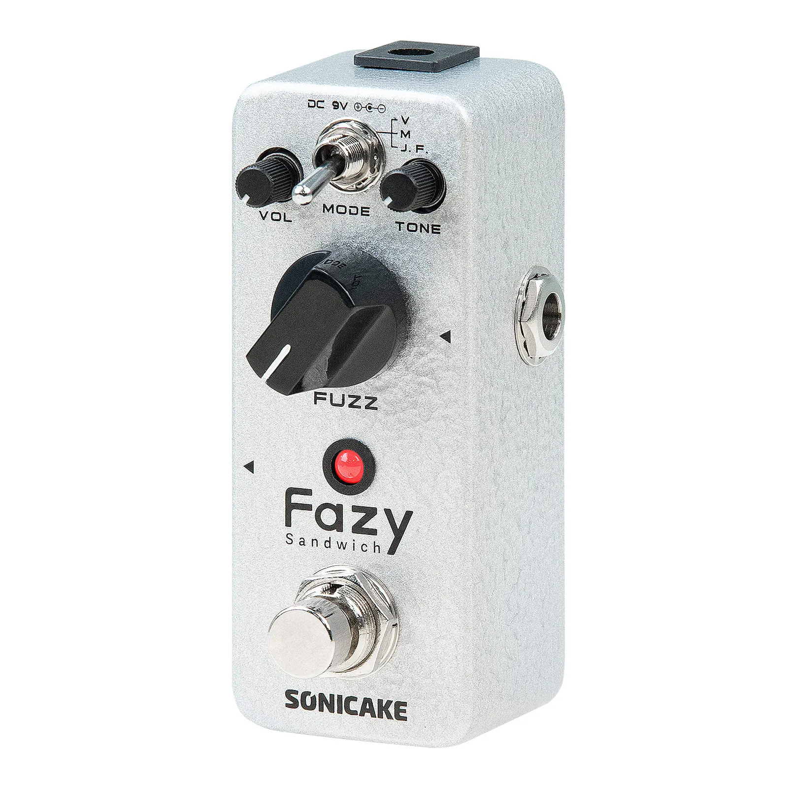 SONICAKE Fuzz Guitar Pedal,Mini Fuzzy Effect Pedal for Electric Guitar and Bass,3 Classic Muff Sound,True Bypass Fazy Sandwich