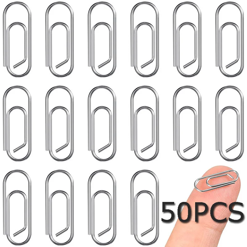 50Pcs Paper Clip 29mm Binding Paper Clip Small File Manager School Student Stationery Office Supplies Accessories Storage Tool