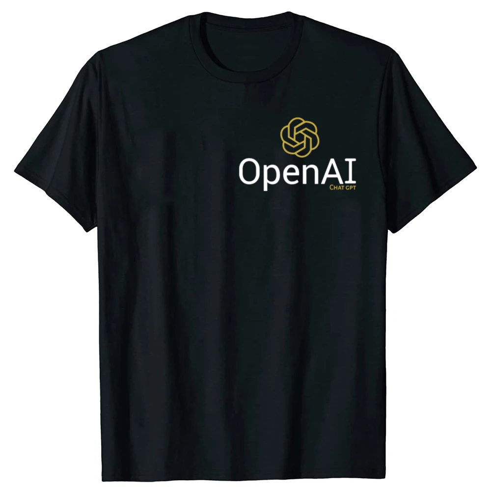 OpenAI رجل تي شيرت جودة عالية 100% القطن للجنسين تي شيرت المطور مبرمج مضحك OpenAI ChatGPT فضفاض نمط هدية المحملة