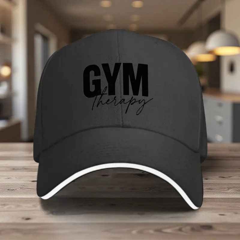 Gym Therapy Workout Graphic Baseball Cap Polyester Adjustable Sport Outdoor Unisex Cap
