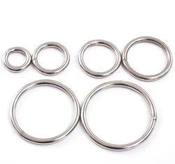 Heavy Duty Welded Round Rings M3-M10 Smooth Solid O Ring 304 Stainless Steel For Rigging Marine Boat Hammock Yoga Hanging Ring