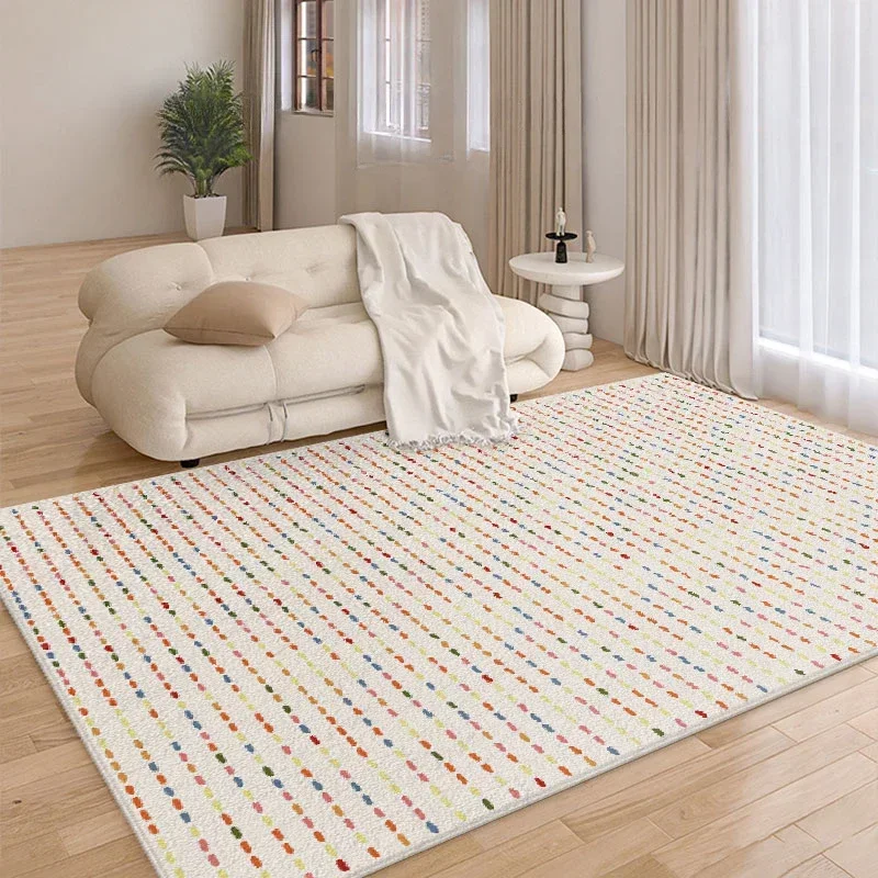 Simple Colorful Polka Dot Living Room Large Area Carpet Off-white Bedroom Fluffy Mats Home Study Room Decorative Rug Alfombra