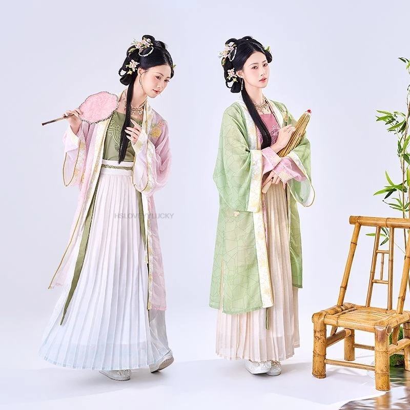 

Chinese Style Hanfu Dress Women Summer Modern Hanfu Female Cosplay Costume Women Fairy Song Dynasty Folk Dance Hanfu Dress Set