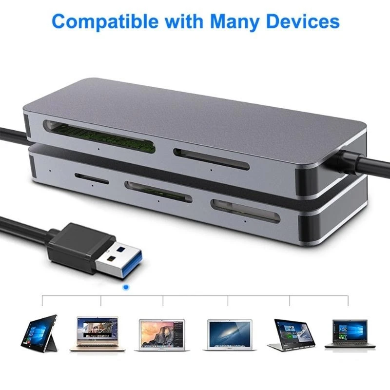 5 في 1 USB3.0 عصا الذاكرة مضغوط محول قارئ بطاقة الفلاش لـ MS M2S SDTF