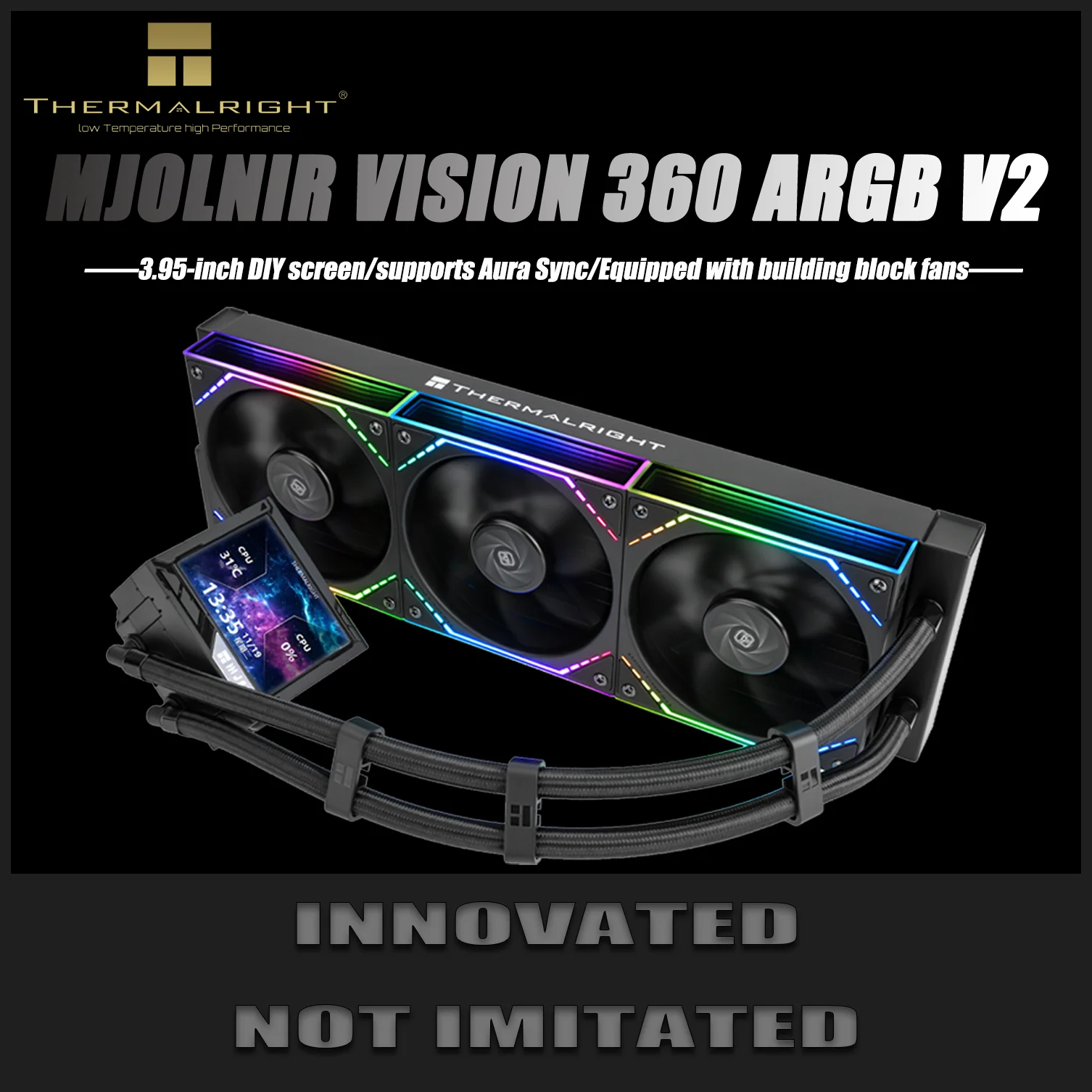 Thermalright Mjolnir Vision 360 ARGB black V2 4Pin Pwm All-in-one water cooling radiator